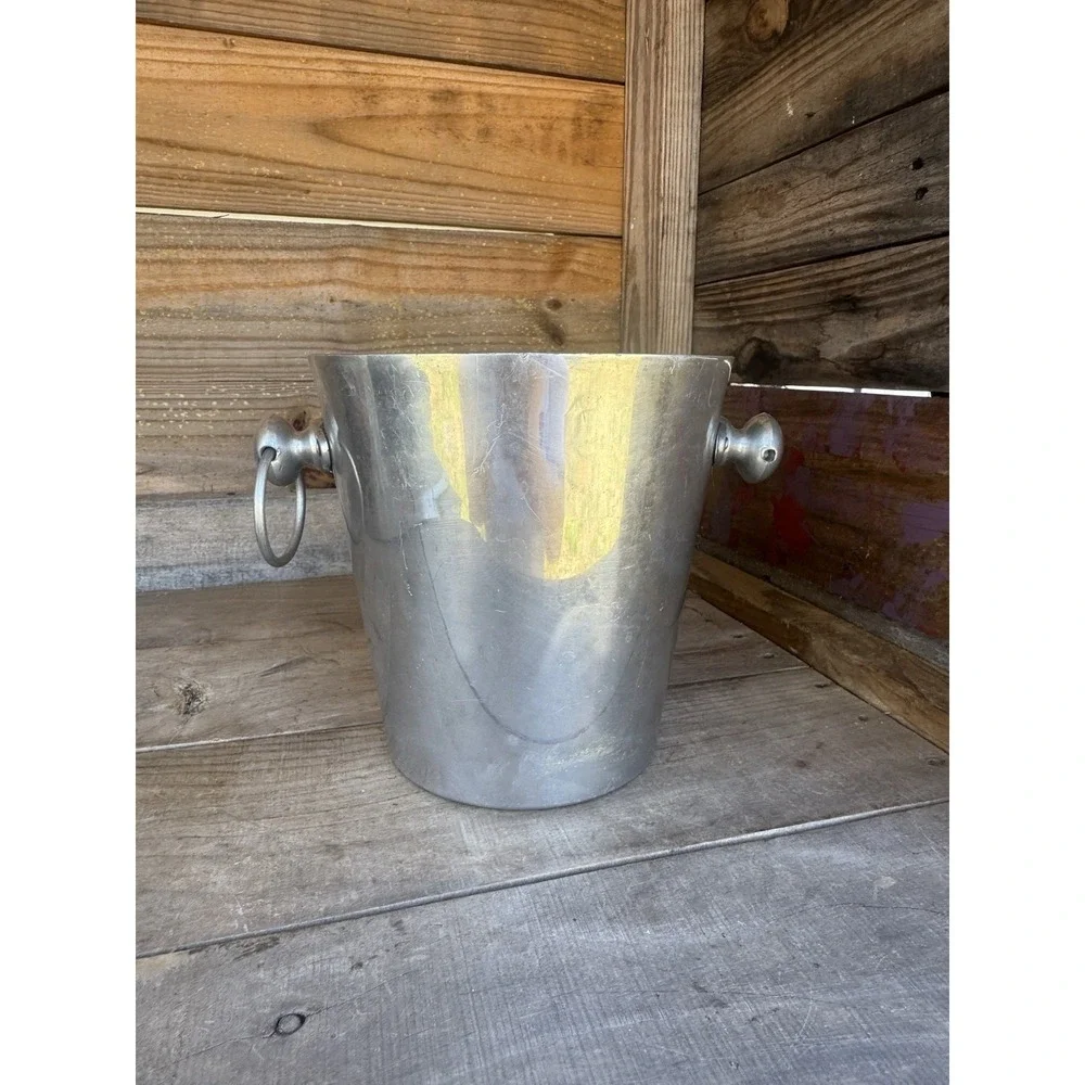 Vintage Stainless Steel Ice Bucket Made In India